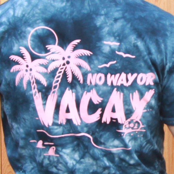 DIVIDED H&M T-Shirt Tie Dye Pattern With Wording Size Medium - Picture 4 of 5